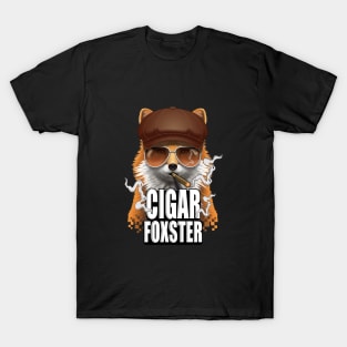 Cigar Foxster Fox Smoker Newsboy Cap Gangster T-Shirt